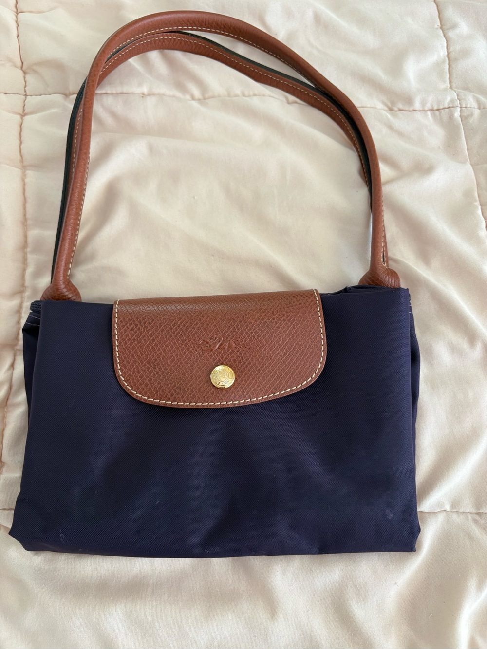 Longchamp le pliage medium deep purple Shoulder Bag